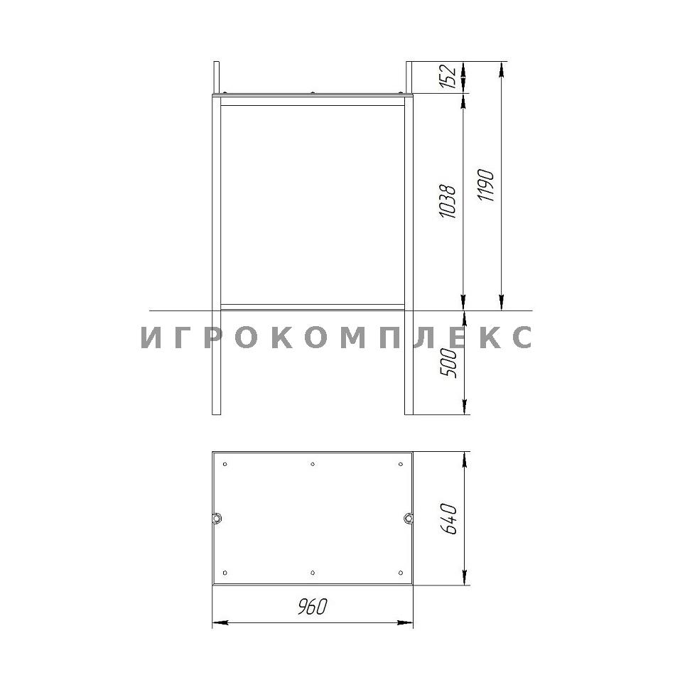 Стол для армрестлинга разборный чертеж